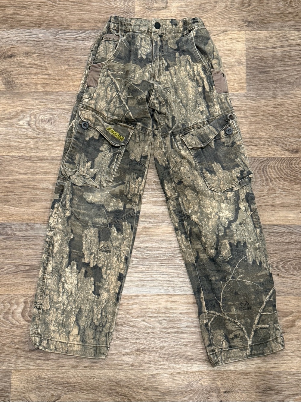 Magellan Outdoors Brown and Green Camo Cargo Pants - Kids